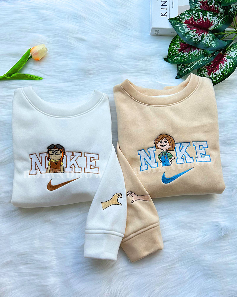 Baby Carl And Ellie (Up Movie) Ver 7 Embroidered Unisex Crewneck Tshirt/Hoodie/Sweatshirt, Birthday Gift, Gift for Him, Gift for Her