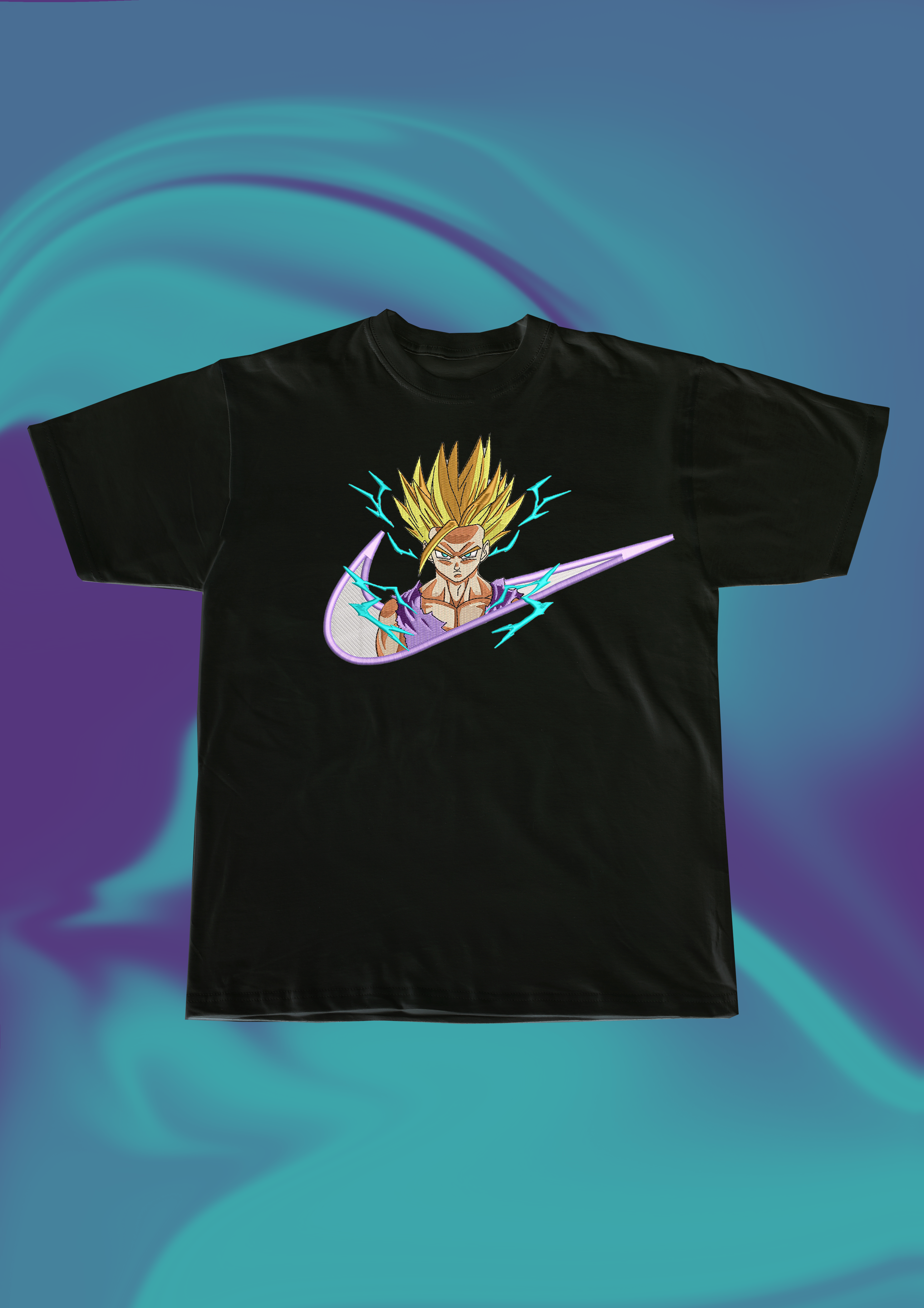 Dragon Ball Z Gohan Super Saiyan Embroidered T-shirt Sweatshirt Hoodie, Anime Movier Lover Gifts