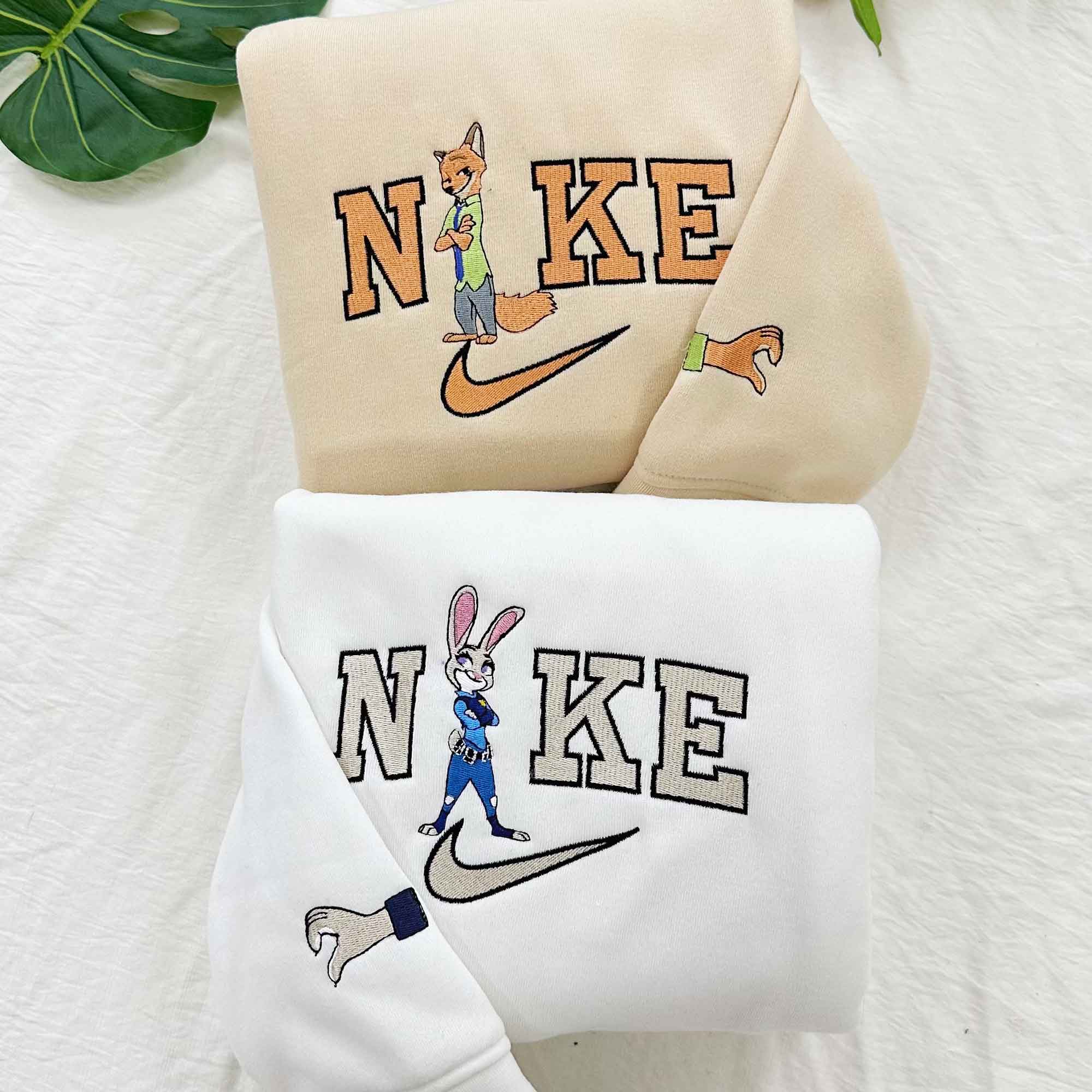 Judy Hopps And Nick Wilde Ver2 Couple x NK1 Embroidered Sweatshirt/Tshirt/Hoodie