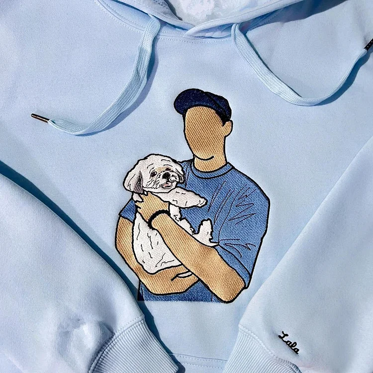 Personalized Embroidered Pet’s Photo Hoodie