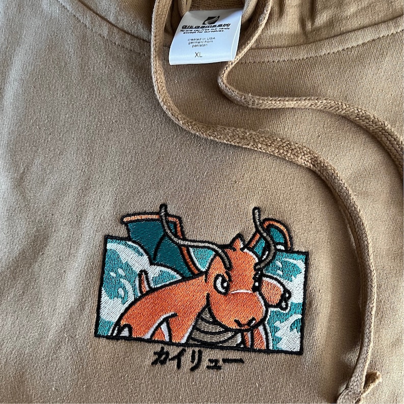 Pokemon Charmander Embroidered Tshirt Hoodie Sweatshirt, kawaii pokemon, anime hoodies TRG