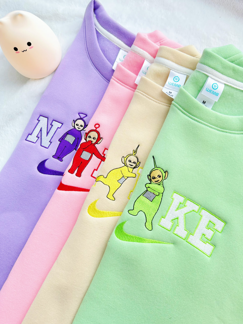 Teletubbies x NK1 Embroidered Sweatshirt/Tshirt/Hoodie Dipsy Po Tinky-Winky Laalaa Embroidered Shirt